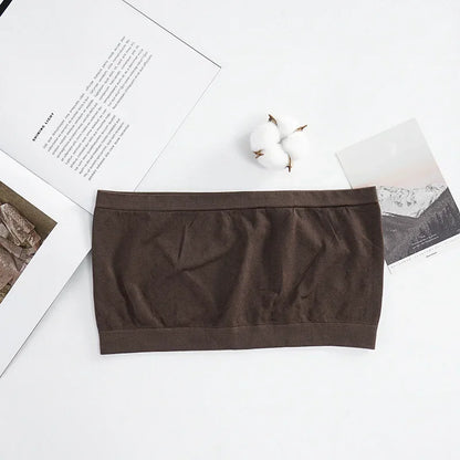 SP&CITY Women’s Summer Cotton Tube Top – Breathable Seamless Strapless Bra, No-Pad Underwear