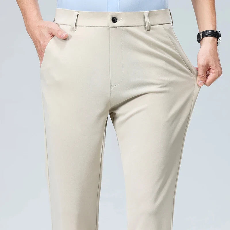 Men's Business Casual Dress Pants - Slim Formal Work Trousers for Summer & Autumn
