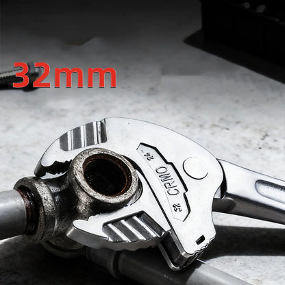 Crab Claw Wrench - Heavy-Duty Adjustable Self-Locking Ratchet Tool for Auto, Motorcycle & Pipe Repair