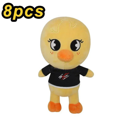 20cm Kawaii Skzoo Plush Toy Set – 8pcs Cartoon Stuffed Animals for Kids, Room Decor & Gifts
