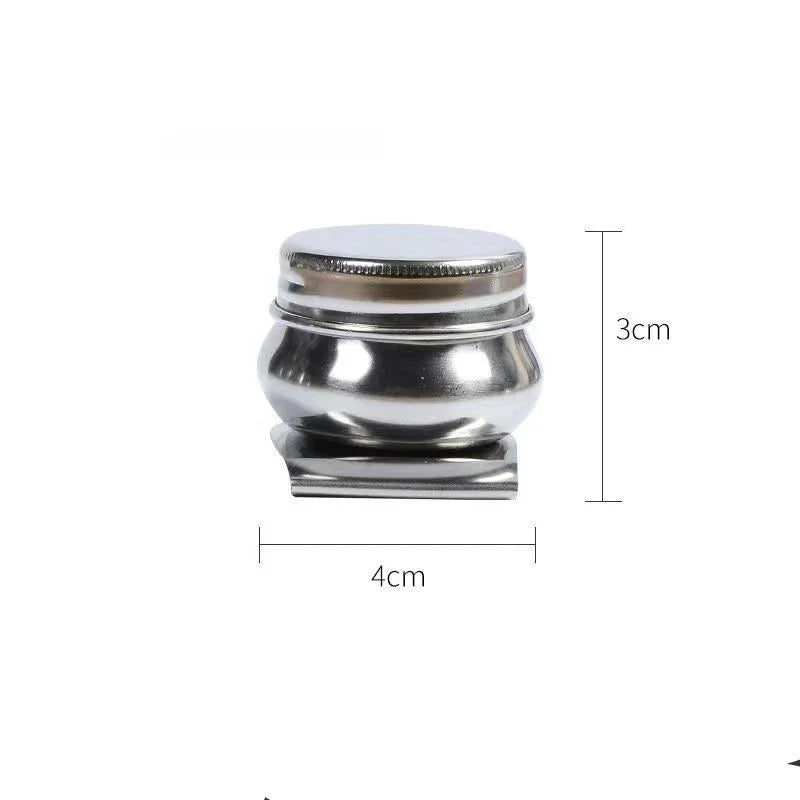 Stainless Steel Paint Dipper Palette Cup – Single/Double Oil & Solvent Container with Screw Cap for Artists