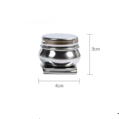 Stainless Steel Paint Dipper Palette Cup – Single/Double Oil & Solvent Container with Screw Cap for Artists