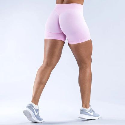 Women’s Impact Seamless Yoga Shorts — Scrunch Bum Low Waist Butt-Lifting Gym & Running Workout Leggings