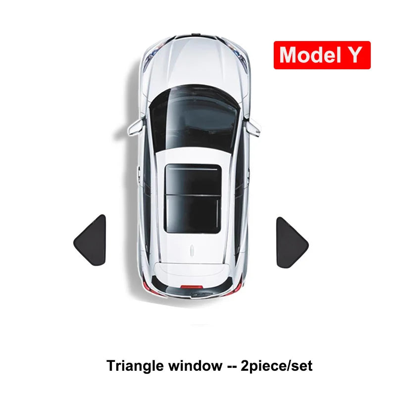 Tesla Model Y 2024 Window Sunshade - Privacy Front & Rear Side Window Shield Cover with UV Protection for Camping & Travel