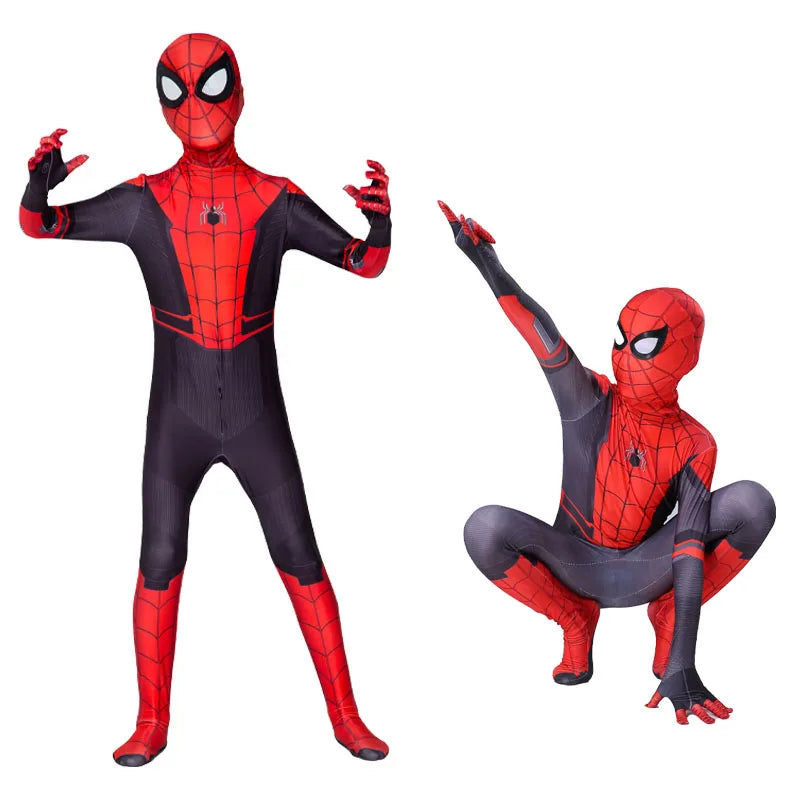 Spiderman Cosplay Jumpsuit for Kids – Miles Morales Superhero Costume, Halloween & Carnival Zentai Bodysuit