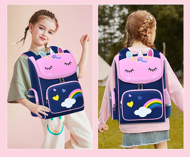 Children’s School Backpack | Cute Waterproof Lightweight Bag for Elementary Students, Grades 1-6, Ages 6-12