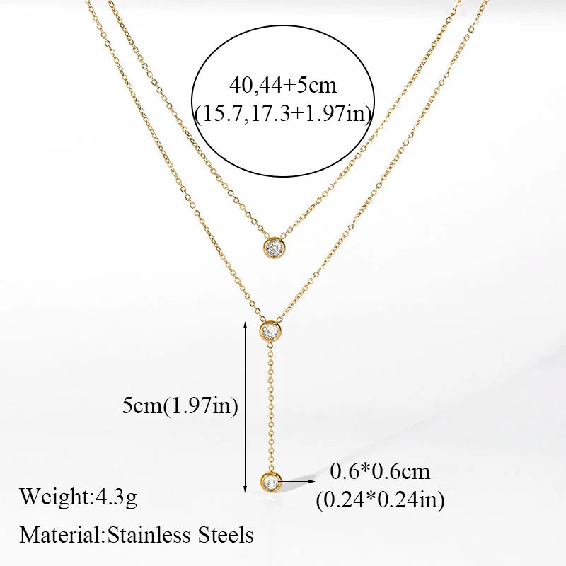 GANEMLY 316L Stainless Steel Water Drop Pendant Necklace – Trendy 18K Gold Plated Women’s Jewelry Gift