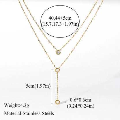 GANEMLY 316L Stainless Steel Water Drop Pendant Necklace – Trendy 18K Gold Plated Women’s Jewelry Gift