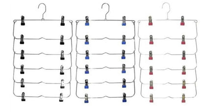 Multi-Functional Folding Multi-Layer Pants Rack – Anti-Slip Seamless Wardrobe Hanger for Home Storage