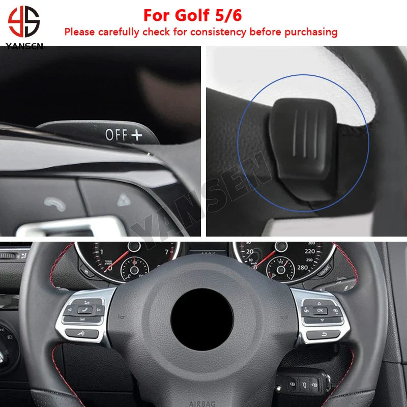 Paddle Shifter for VW Golf 5 MK5 & Golf 6 MK6 GTI | Carbon Sticker Steering Wheel Shift Accessories   2/2
