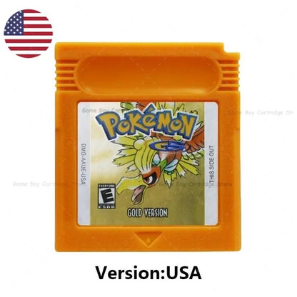 GBC Pokémon Game Cartridge Bundle – Red, Blue, Crystal, Gold, Silver, Yellow & Green, Multi-Language