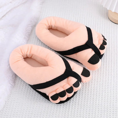Funny Winter Couple Slippers - Soft Warm Cotton Home Slides