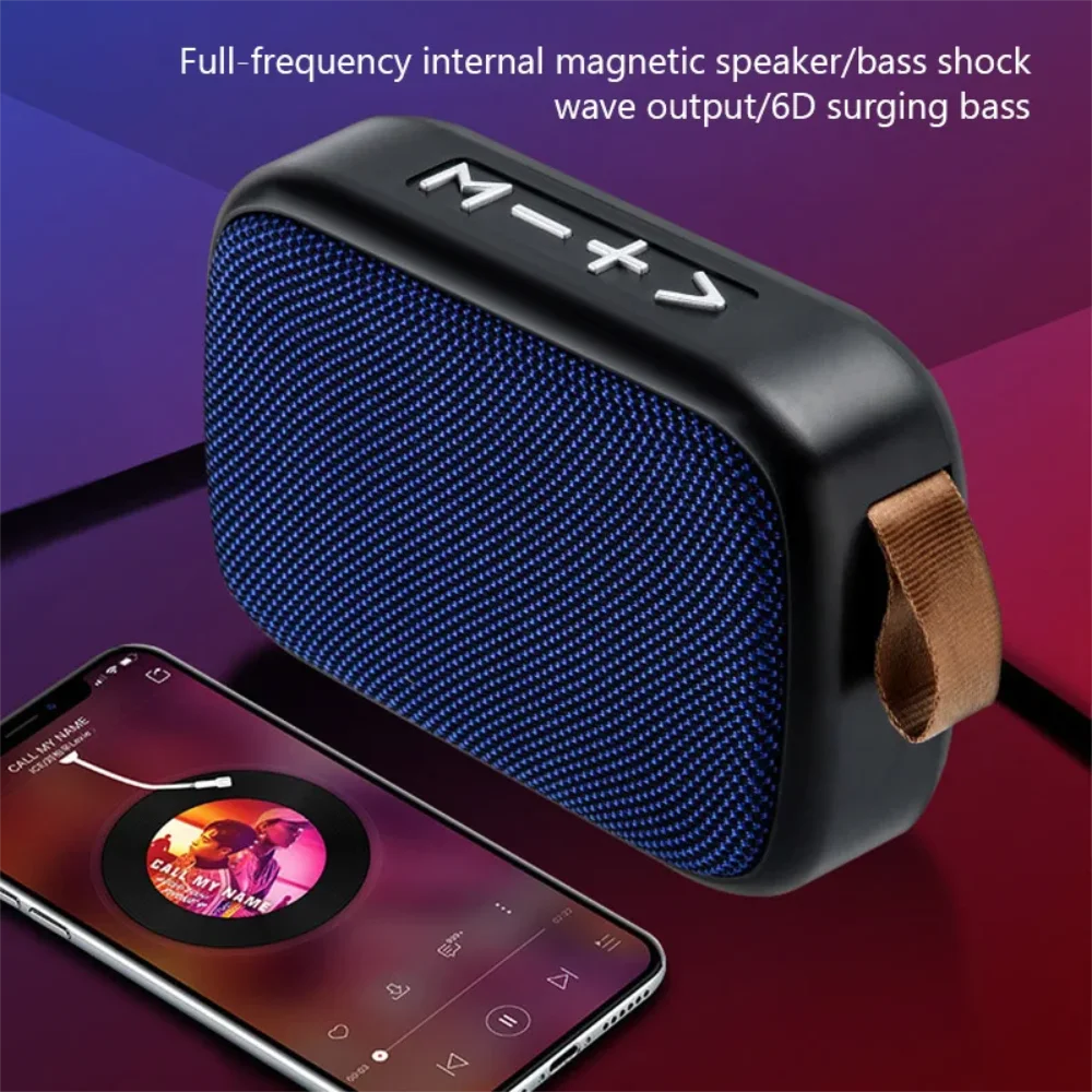 Wireless Mini Bluetooth Speaker – Fabric Design, TF Card Support, 3D Stereo Sound for Outdoor Use