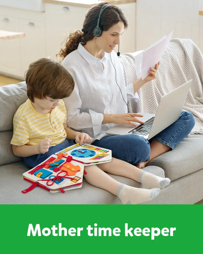 Toddler Felt Montessori Busy Book – Sensory Activity Boards, Fine Motor Skills, Quiet Book Educational Toy for Preschool