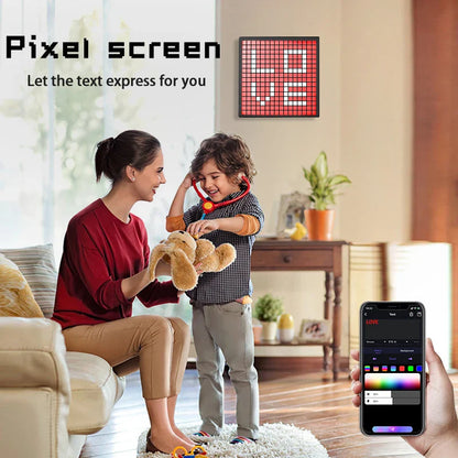 LED Pixel Display Night Light – APP Controlled Programmable Text & Animation DIY Lamp for Home, Bedroom, Game Room & Bar Decor