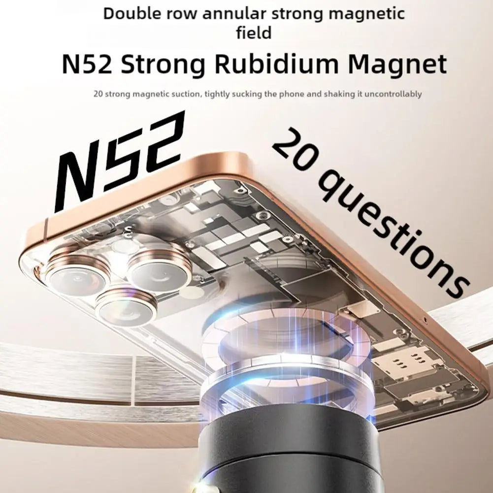 Vacuum Magnetic Suction Cup Stand | Double-Sided Swivel Holder for Mobile Phones | Universal Folding Phone Mount