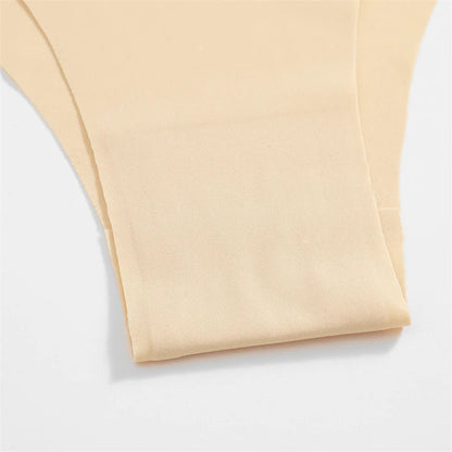 3Pcs Ultra-Thin Seamless Silk Women’s Panties – Sexy Low-Waist Stretch Bikini Briefs, XS-XXL