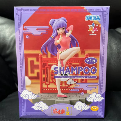 Original SEGA Ranma 1/2 PVC Figure – Luminasta Shampoo, Tendou Akane & Saotome Ranma 19cm Collectible Toy
