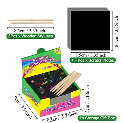 Dazzling Scratch Painting Kit – Parent-Child Interactive Handmade Art & Note Cards