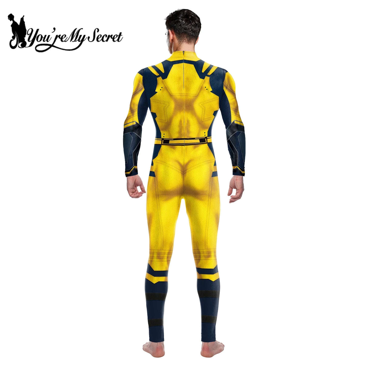 “You’re My Secret” Superhero Cosplay Costume – Deadpool & Wolverine Jumpsuit Bodysuit for Men, Halloween & Party