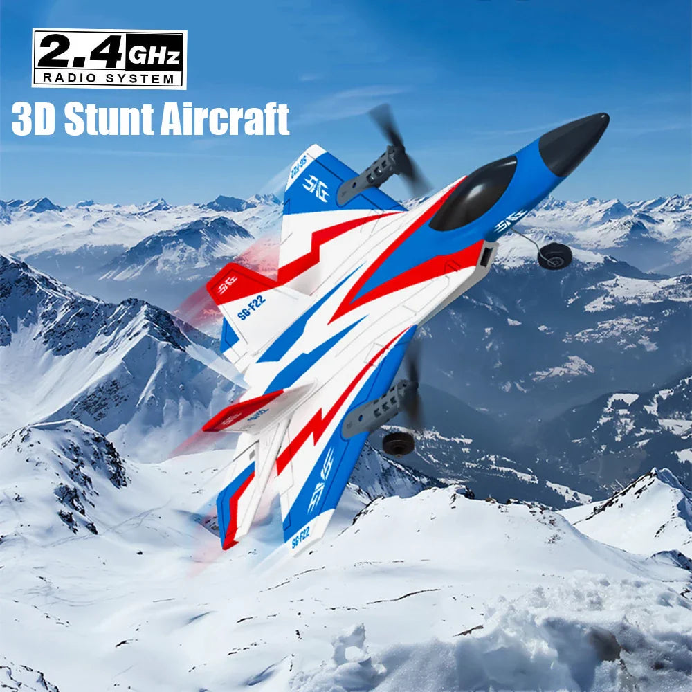 RC F22 Stunt Plane — 2.4G Remote Control 3D Glider Airplane EPP Foam Toy for Kids