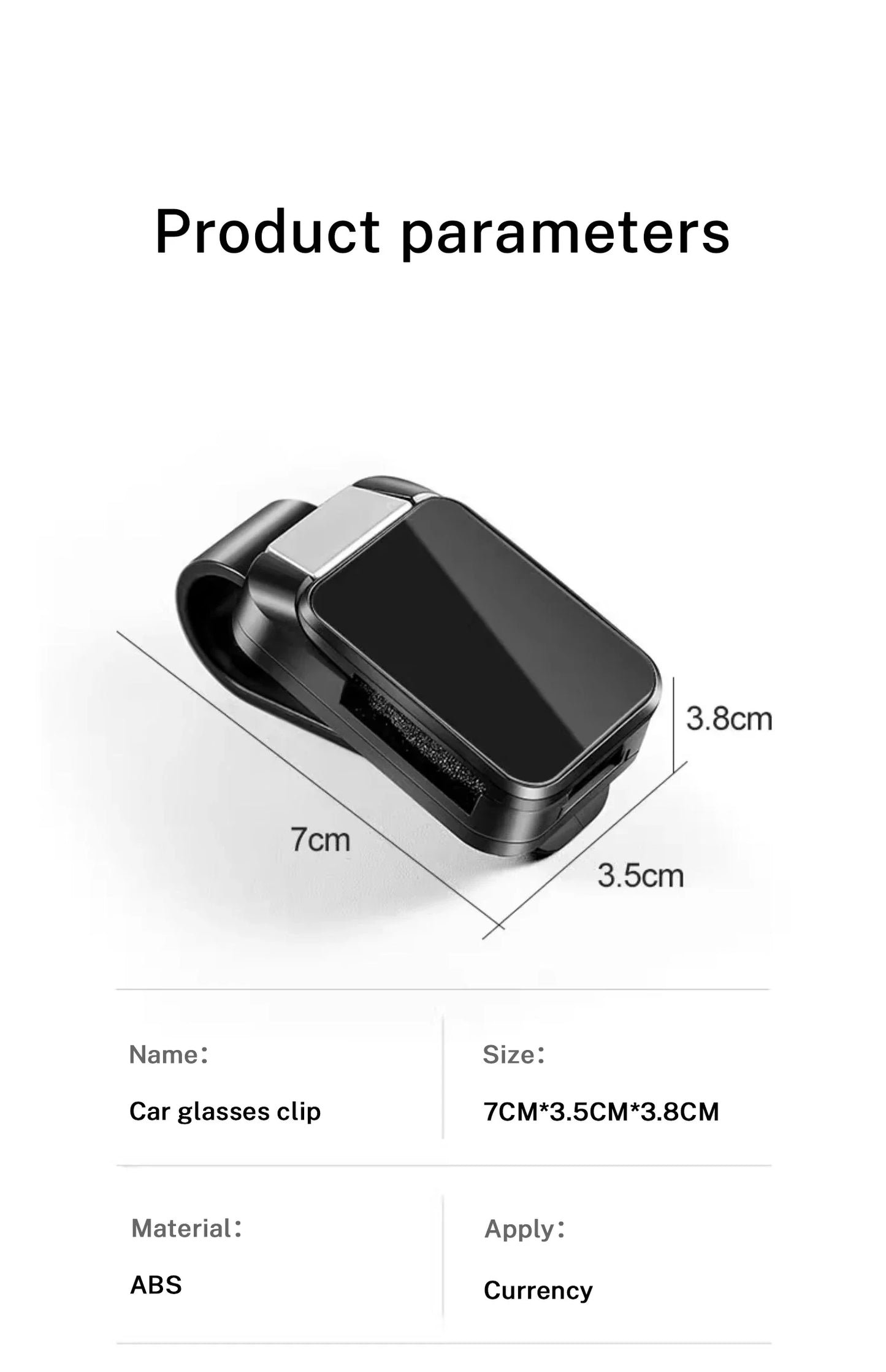 Car Sun Visor Glasses Clip – Interior Eyeglasses Storage Holder for Tesla Model 3, S, X, Y, Cybertruck & Roadster