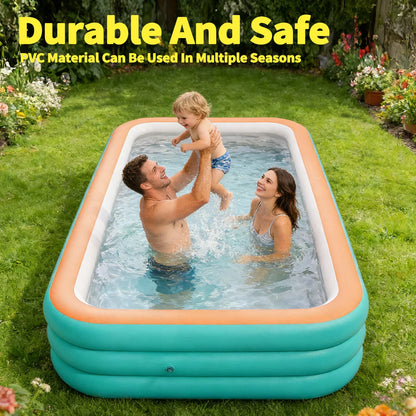 Heavy-Duty Inflatable Family Swimming Pool – Thickened Large Backyard & Lawn Pool for Outdoor Parties and Summer Fun
