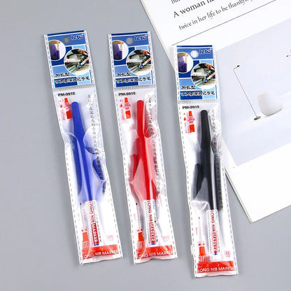 4Pcs/Set 30mm Deep Hole Long Nib Markers - Multi-Purpose Metal Perforating Pens for Waterproof Bathroom, Woodworking, and Decoration