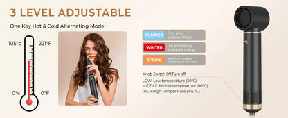 5-in-1 Electric Hair Dryer Comb – Negative Ion Straightener, Curling Iron & Detachable Multifunctional Heating Brush