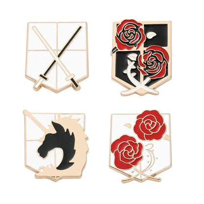 Attack on Titan Enamel Pin Badge - Anime Metal Lapel Pin for Bags, Backpacks & Fan Collectible Gift