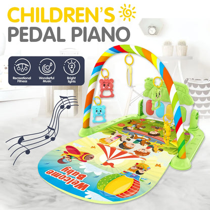 Children’s Pedal Piano — Early Education Music Toy with Light-Up Crawling Mat for Baby Music & Fitness