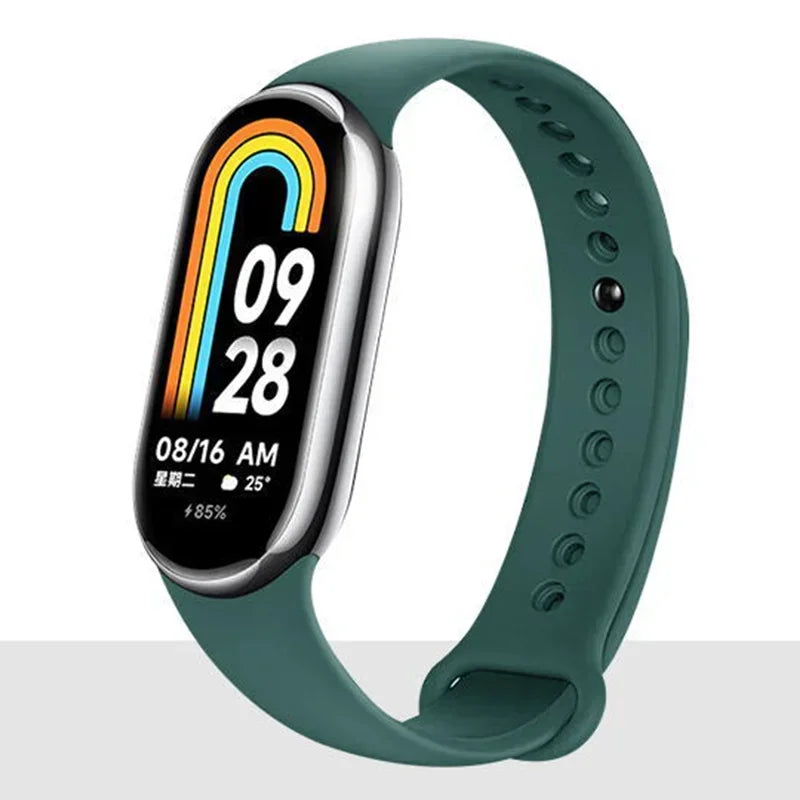 Silicone Sport Strap for Xiaomi Mi Band 8 NFC – Replacement Smartwatch Bracelet