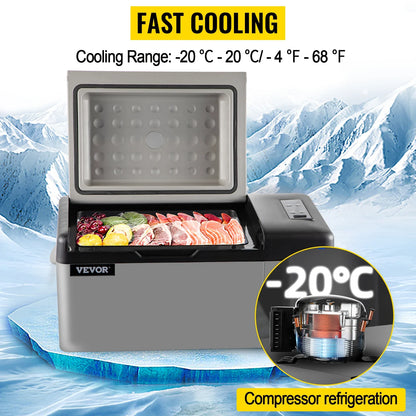 SucceBuy Portable Car Refrigerator Mini Fridge — 20L–55L Compressor Cooler DC 110-240V Ice Box for Camping