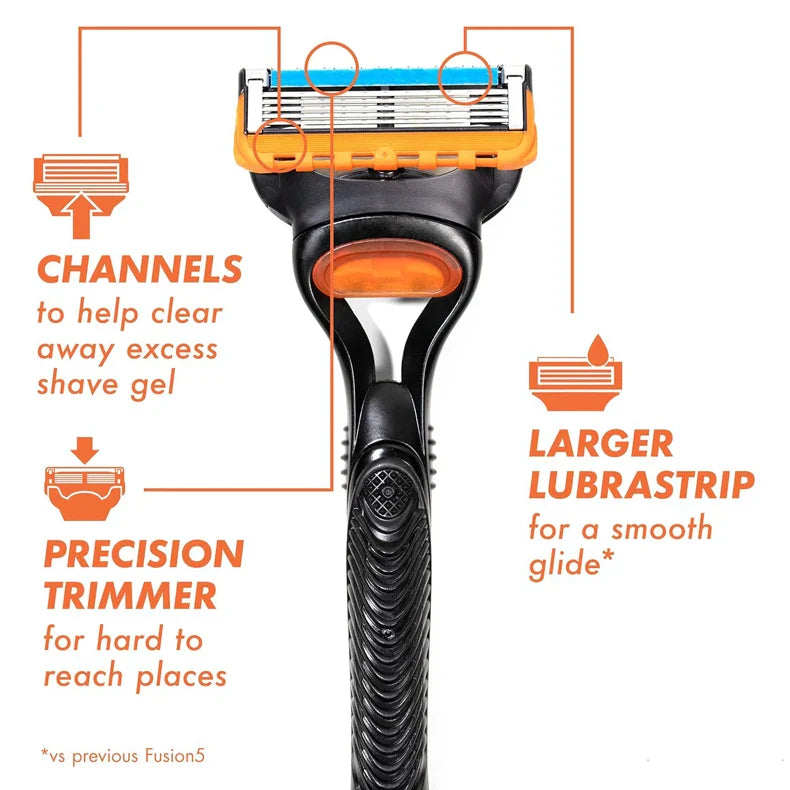 Gillette Fusion5 Men's Razor - 5-Layer Blade Shaver with Lubrastrip for a Comfortable and Safe Shave