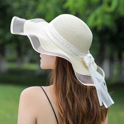 Women’s Summer Beach Straw Hat – Style Large Brim Sun Protection Hat for Vacation & Outdoor Fashion