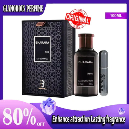 100ML Bharara King Eau De Parfum for Men — 3.4oz Spray, Sealed in High-End Gift Box, Luxury Fragrance