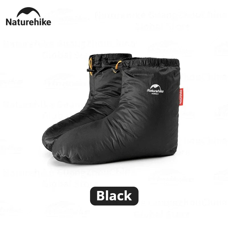 Naturehike Winter Duck Down Foot Cover - Waterproof, Ultralight Warm Booties for Hiking & Camping, Soft Slippers/Socks 650FP