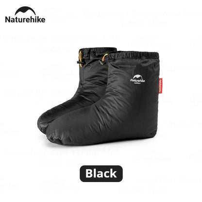 Naturehike Winter Duck Down Foot Cover - Waterproof, Ultralight Warm Booties for Hiking & Camping, Soft Slippers/Socks 650FP