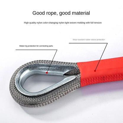 Heavy Duty Car Tow Rope - Nylon Off-Road Trailer Rescue & Emergency Recovery Rope