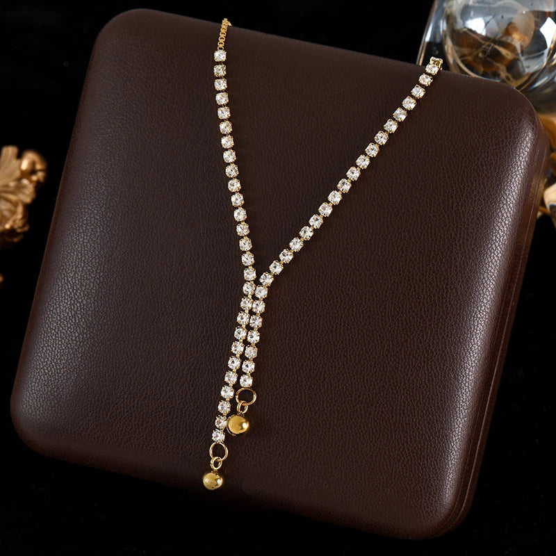GANEMLY 316L Stainless Steel Water Drop Pendant Necklace – Trendy 18K Gold Plated Women’s Jewelry Gift