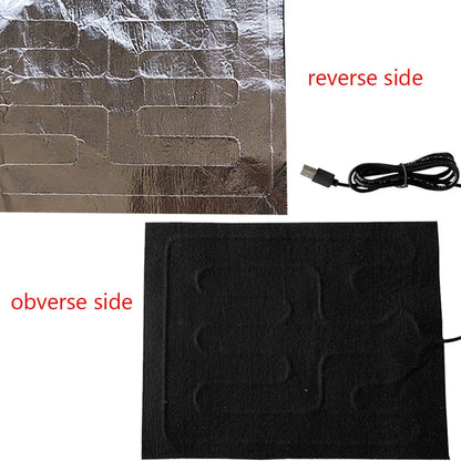 USB Heating Pad - Folding Heated Sheet for Car Seat, Waterproof Seat Warmer for Pets, Reptiles, and Animals - Winter Warm Heater Mat