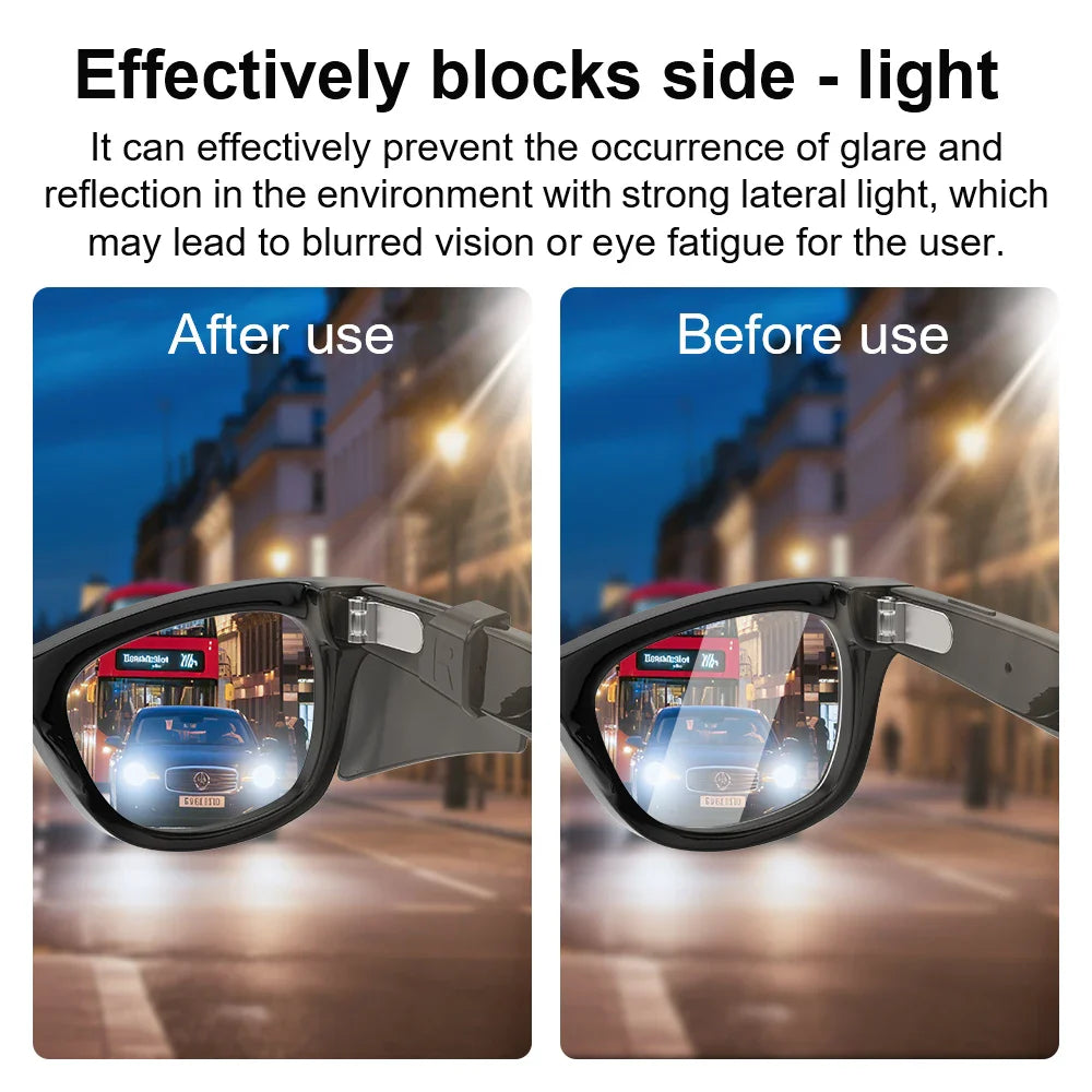 Hibloks Anti-Glare Light Shield Stickers – Compatible with Ray-Ban Meta Wayfarer RW4008/RW4006/4012, Skyler, Headliner Gen 2 Glasses Accessories
