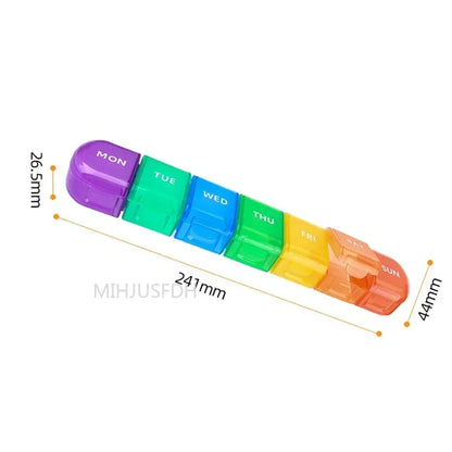 7-Day Weekly Pillbox Organizer – Tablet Holder & Medicine Storage Case for Capsules and Pills