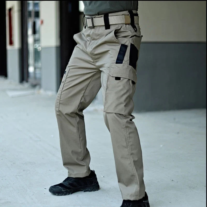 Men’s Tactical Cargo Work Pants - Multi Pocket Waterproof Outdoor Hiking Trousers for Spring Autumn Workwear