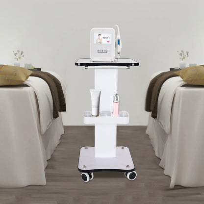 3-Tier Rolling Beauty Salon Trolley – SPA Equipment Stand with Push Handle & Storage Organizer