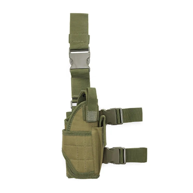JSJM Tactical Thigh Gun Holster – Right-Handed Pistol Leg Pouch Harness for All Handguns, Outdoor Hunting & Military Use
