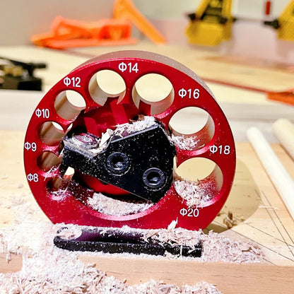 Adjustable Dowel Maker Jig Set with Carbide Blades - Woodworking Electric Drill Milling Auxiliary Tool for 8-Hole Dowel Production