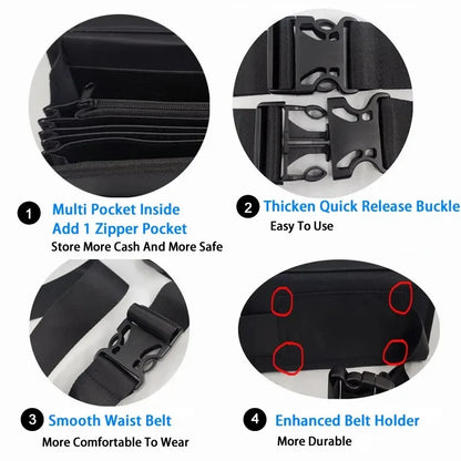 Creative Portable Coin Storage Wallet – Multi-Pocket Euro Coin Holder & Cash Fanny Pack with 8 Slots