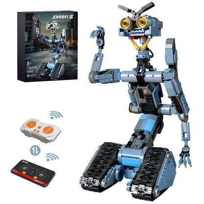 1176-Piece Johnny 5 Robot Building Blocks Set – Remote Control, Rechargeable Toy for Halloween & Christmas Gift
