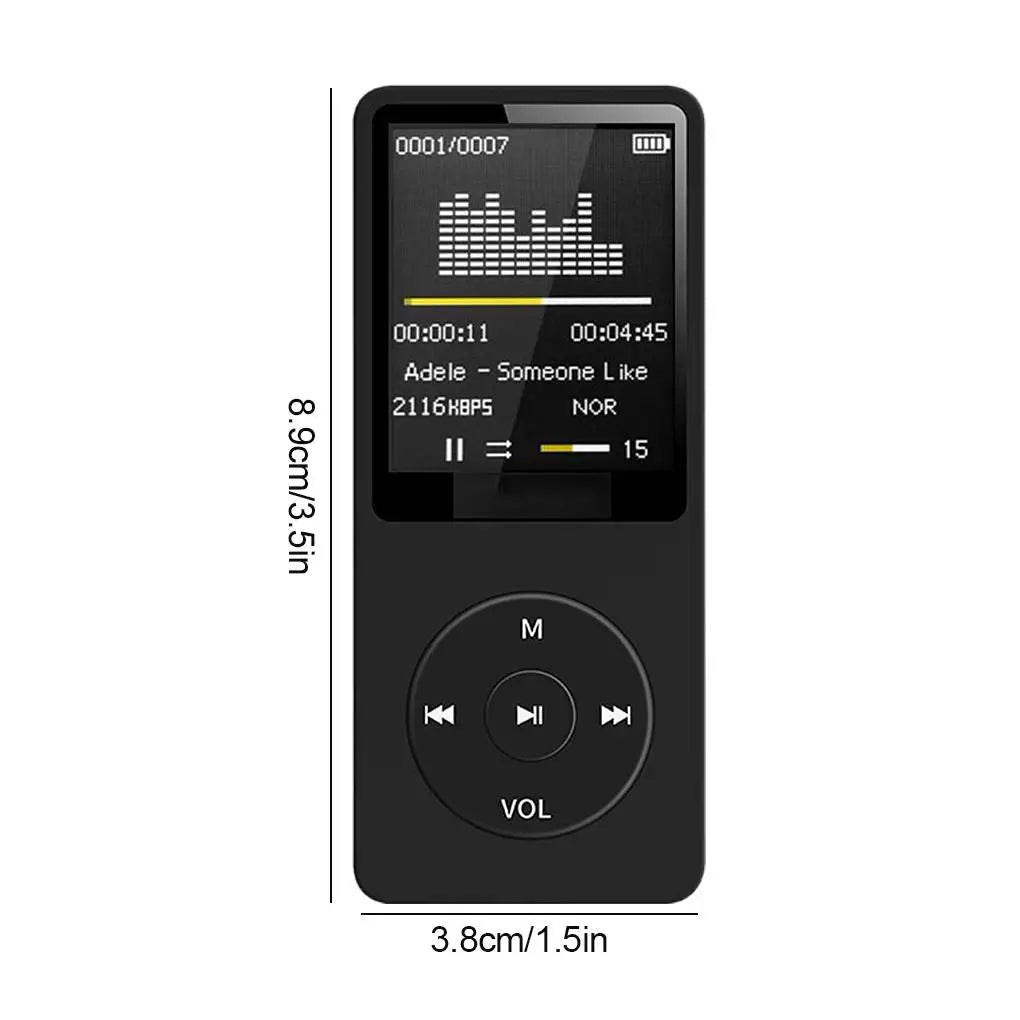 Portable Bluetooth MP3 Music Player - Lossless Audio FM Radio Sports Walkman Recorder